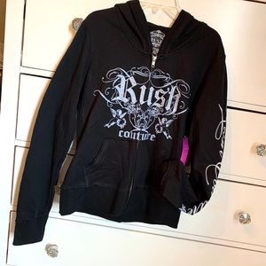 RUSH Couture Zip-Up Hoodie *Rare* NWT